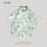 Love White Rose | efrp | Нишевая дизайнерская бренда | Гендерный ветер | Национальная печатная рубашка ветра