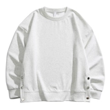 Подол с разрезом | Дизайнерский бренд | Мужская свободная толстовка с круглым вырезом из EFRP, украшенная пуговицами, весенний новый стиль