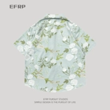 Love White Rose | efrp | Нишевая дизайнерская бренда | Гендерный ветер | Национальная печатная рубашка ветра