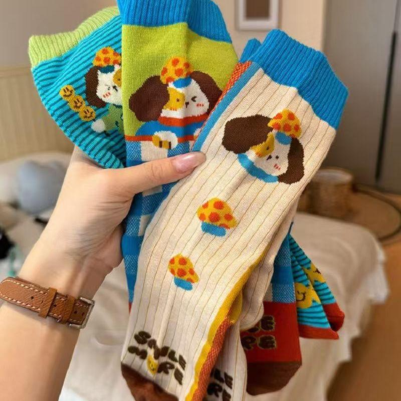 Thai Porridge Is Spicy~ the Mushroom-Headed Puppy Socks Are so Cute, I Can'T Resist Them!