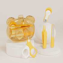 New baby nail scissors baby nail clippers nail polisher artifact anti-pinch portable nail clipper set