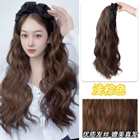 Обруч для волос с морщинами 【светло -коричневый