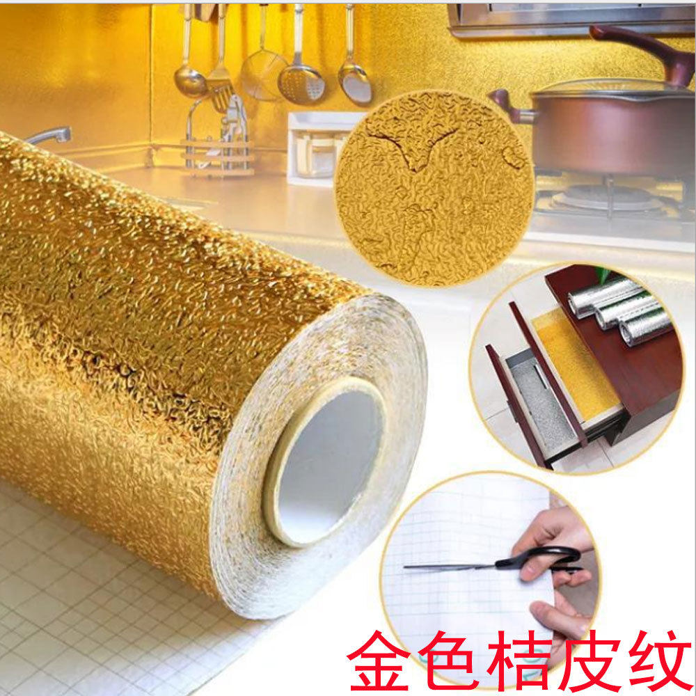 Kitchen anti-oil sticker high temperature resistant waterproof and moisture-proof PVC separating oil patch self-adhesive wall sticker moisture-proof wall paper