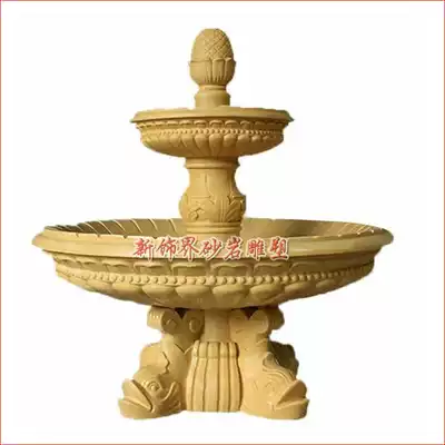 Sandstone round sculpture hotel garden landscape villa community Real Estate decoration European New Fountain Fountain Fountain