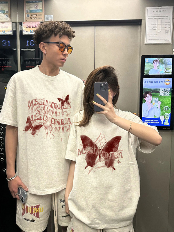 Special Internet-Famous Disoo Couple T-Shirts 2026 New Summer Short-Sleeve Unique Niche High-Quality Set