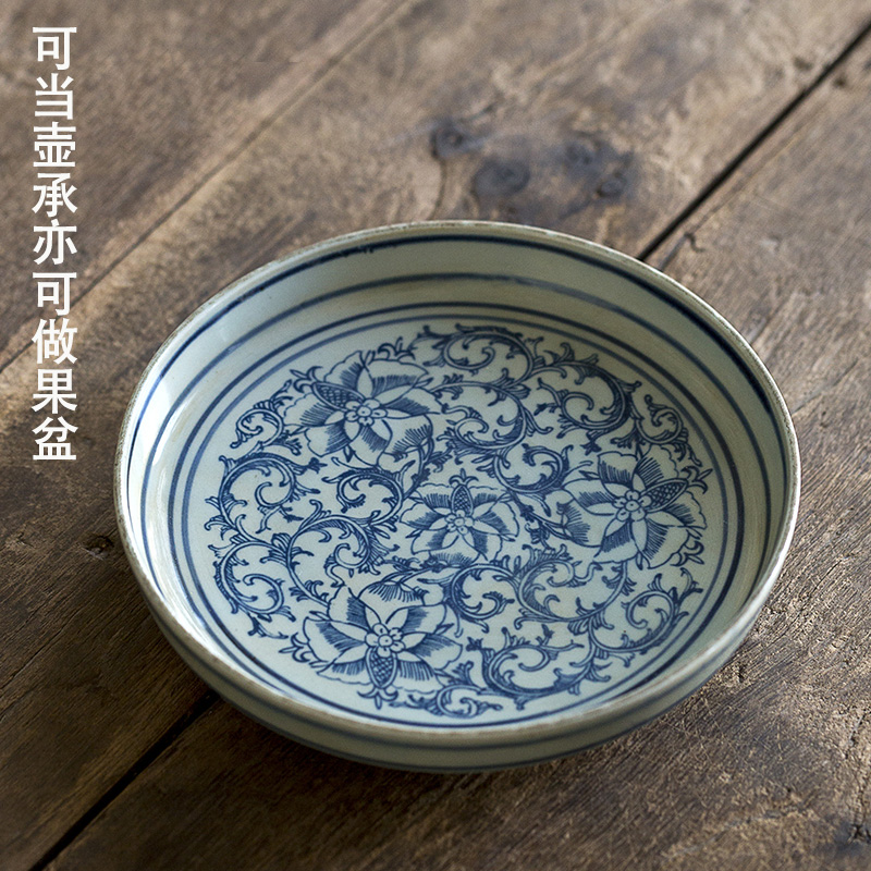 Dream ShuYu rhyme hand - made old pot set a pot of ceramic bearing pad dry mercifully tea tray was saving water zen tea Japanese restoring ancient ways