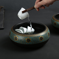 Tea Wash Japanese water pyre Zen household tea wash cup tank ceramic wash tea slag tank large tea set tea ceremony accessories