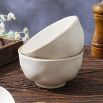 A single household 5 - inch rice bowl household dining bowl porcelain dishwasher bowl creative Japanese dishwasher bowl