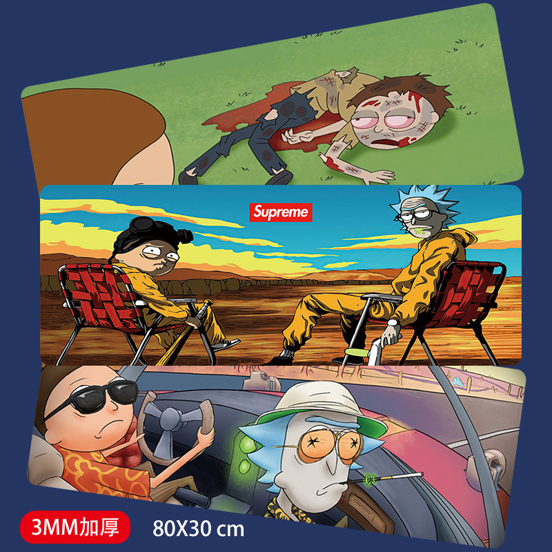 Rick and Morty Mouse pad Oversized peripheral Anime laptop desk pad Home