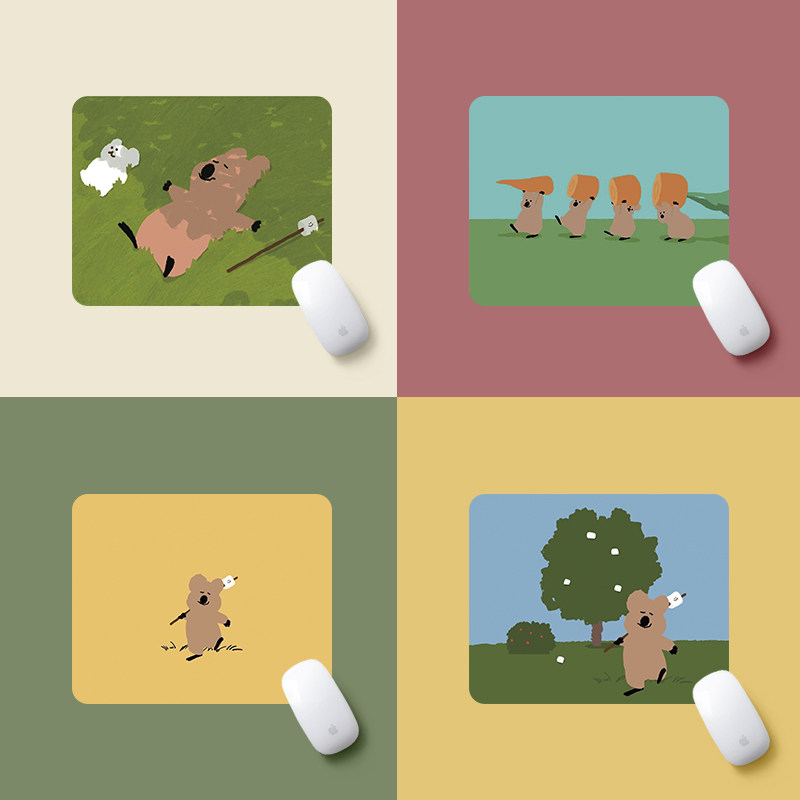 Creative dinotaeng mouse pad small number thickened cute kangaroo persimmon pepper South Korean cartoon student ins wind