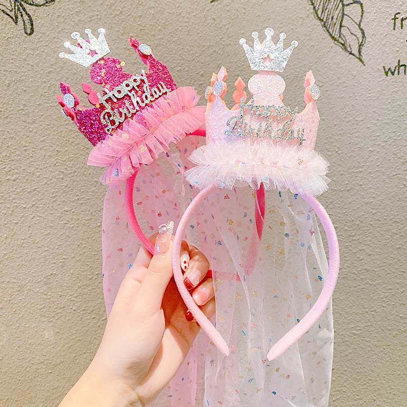 Little Princess Birthday Cake Party Headdress Hairdress Crown Decoration Girl in Children's Baby Hair
