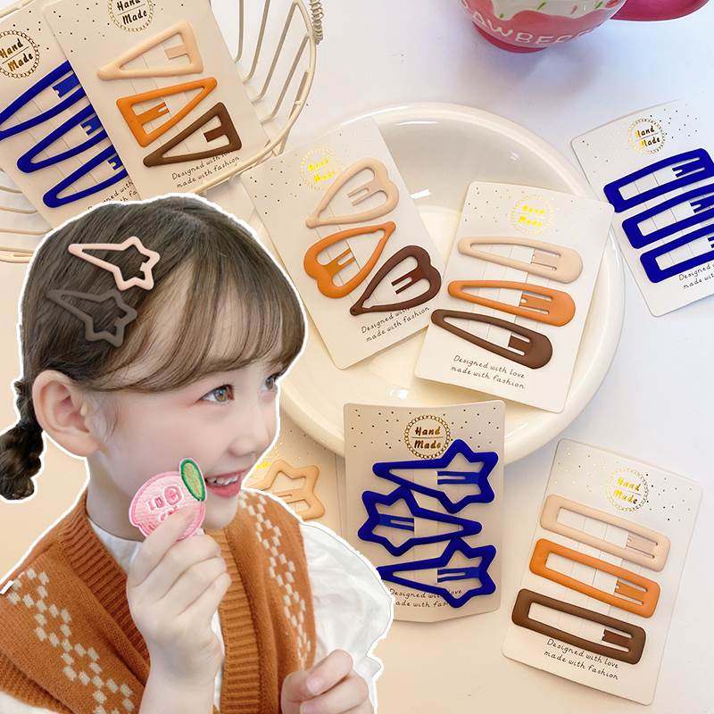 Little girl hair hair clip girlbaby baby jacket card broken hair children love simple network red hair card Liu Hai clip