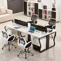 Office furniture staff desk screen card seat desk simple 4 6-person office desk and chair combination