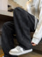Corduroy tie-dye dirty pants men's fashion brand fashionable handsome wide-leg pants teenager men's high street loose casual pants
