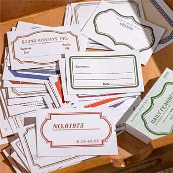 Border collection book series can be written on sticky notes with 50 sheets of salt-based basic label handbook decoration materials