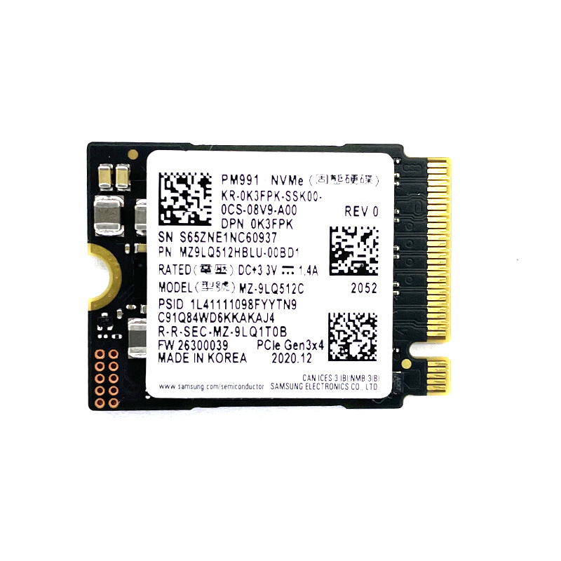 Apply Dell Microsoft Samsung P991 1TB 2230 2242PCIE NVME Solid State Hard disc M 21024GB