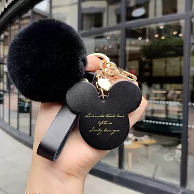 Leather car key refinery original trend fashion simple female key chain pendant men and women couples carry bag hanging