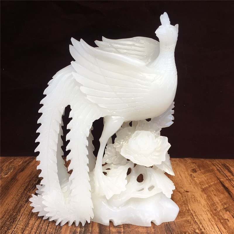Afghan jade phoenix ornaments home decorations living room porch desktop fortune shop opening gift furnishings