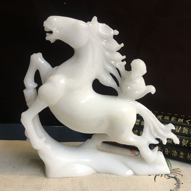 Natural jade immediately seal Hou Pendulum Pieces New Chinese Living Room Office Xuanguan Caio Horse Adornment of the Zodiac