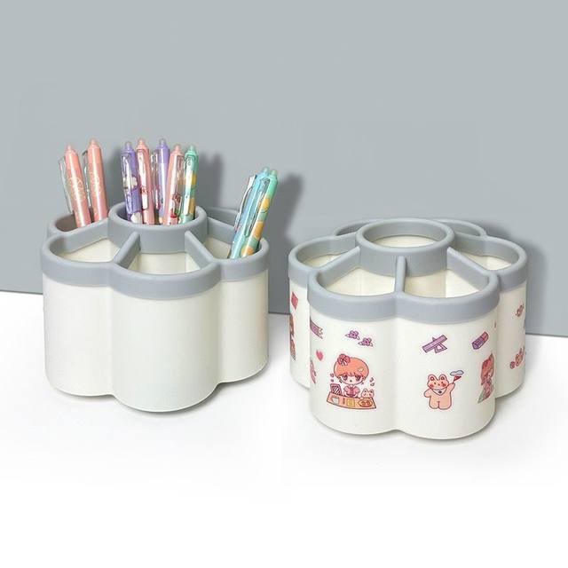 Rotating pen holder 360 degree multifunctional large capacity office desk stationery storage box pen bucket student