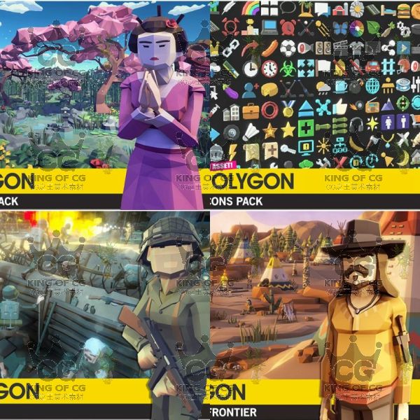 图片[22]-91套Unity3D低面风格化卡通模型LOWPOLY场景POLYGON人物角色U3D-cg男孩