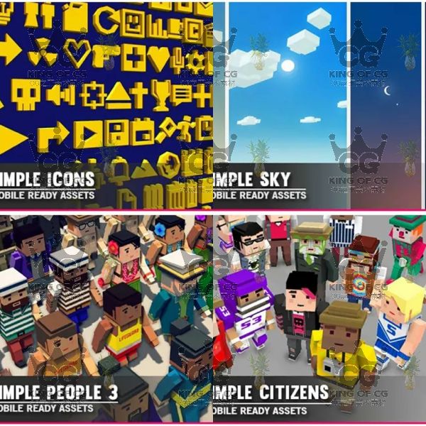 图片[4]-91套Unity3D低面风格化卡通模型LOWPOLY场景POLYGON人物角色U3D-cg男孩