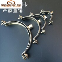 Stainless steel hoop drain pipe steel pipe 110 hoop iron sheet metal bracket PVC smoke hanging pipe hoop suspension clip 160 metal