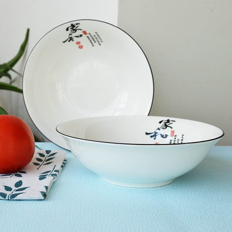 Ceramic 6/7/8 inches bucket horn bowl bowl bowl dish ltd. rainbow such use ipads porcelain bowl to thicken the soup bowl of household