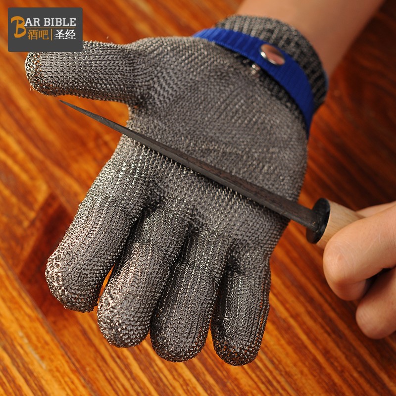 Bar Tune Wine-Cut-Ice Gloves Anti-Cut Gloves Steel Wire Gloves Antifreeze Gloves Chipping Ice Gloves