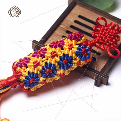 King Kong knot hand-woven skeleton gold t just knot Chinese knot ethnic windmill hanging multi-color selection of 5