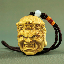 The boxwood cannot move the King of Ming can not carve the King of Pluto cannot move the hand-held piece plays with Buddha and the devil the hand-held Buddha head pendant can be seen in a single thought.