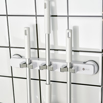 Japanese mop adhesive hook toilet suction cup mop rack no punch mop clip hanging mop broom rack rack