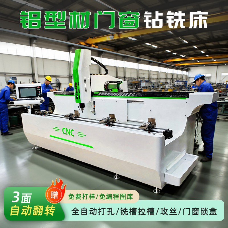 Aluminum Alloy Cnc Drilling and Milling Integrated Machine for Bridge-Breaking Aluminum Doors and Windows Equipment, Lock Box Drilling, Minimalist Door Punching and Slotting Aluminum Alloy Cnc Drilling and Milling Integrated Machine for Bridge-Breaking Aluminum Doors and Windows Equipment, Lock Box Drilling, Minimalist Door Punching and Slotting