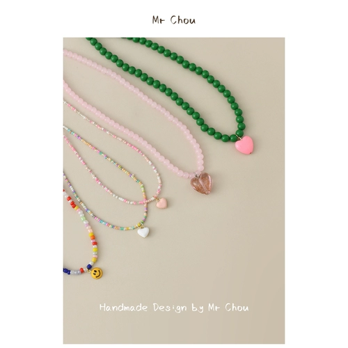 Детский браслет из бисера, ожерелье, аксессуар из жемчуга, цепочка до ключиц, в цветочек, детская одежда