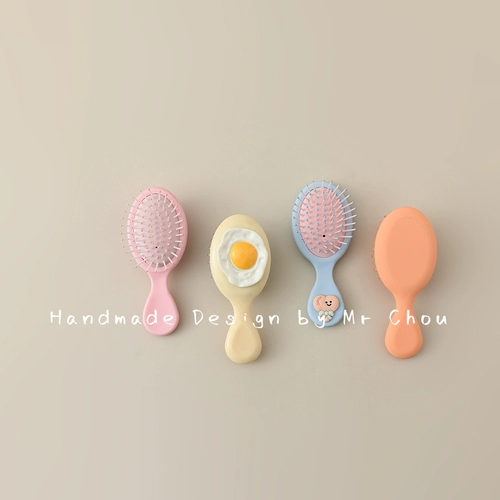 Брендовый маленький милый детский кушон, мультяшный массажер, портативная подушка безопасности, расческа, с медвежатами