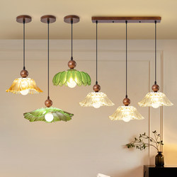 New Vintage-Style Simple and Creative Colorful Dining Room Three-Head Single Corridor Hallway Entrance Light Luxury Bedside Pendant Lamp