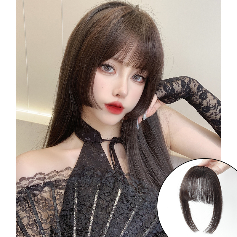 Princess Cut Fake Bangs, Two-Dimensional Japanese-Style Natural Forehead Fake Bangs, Female Princess Hair Style, Real Hair Fringe Princess Cut Fake Bangs, Two-Dimensional Japanese-Style Natural Forehead Fake Bangs, Female Princess Hair Style, Real Hair Fringe
