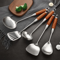 German kitchen utensils set 304 stainless steel rosewood cookware 5-piece set shovel spoon full set of spatula household cooking shovel