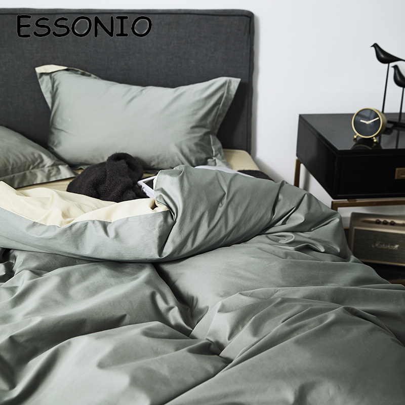 ESSONIO Xinjiang long-staple cotton four-piece set 100 cotton summer quilt cover pure cotton bed sheet bedding