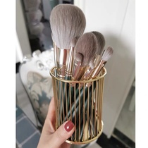 Makeup brush storage dustproof box bucket desktop portable Pearl eyebrow pen holder ins Wind storage rack with comb tube
