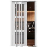 Складная дверь из ПВХ для кухни, перегородка для ванной комнаты, открытый магазин, простая раздвижная дверь, телескопическая невидимая раздвижная дверь для балкона