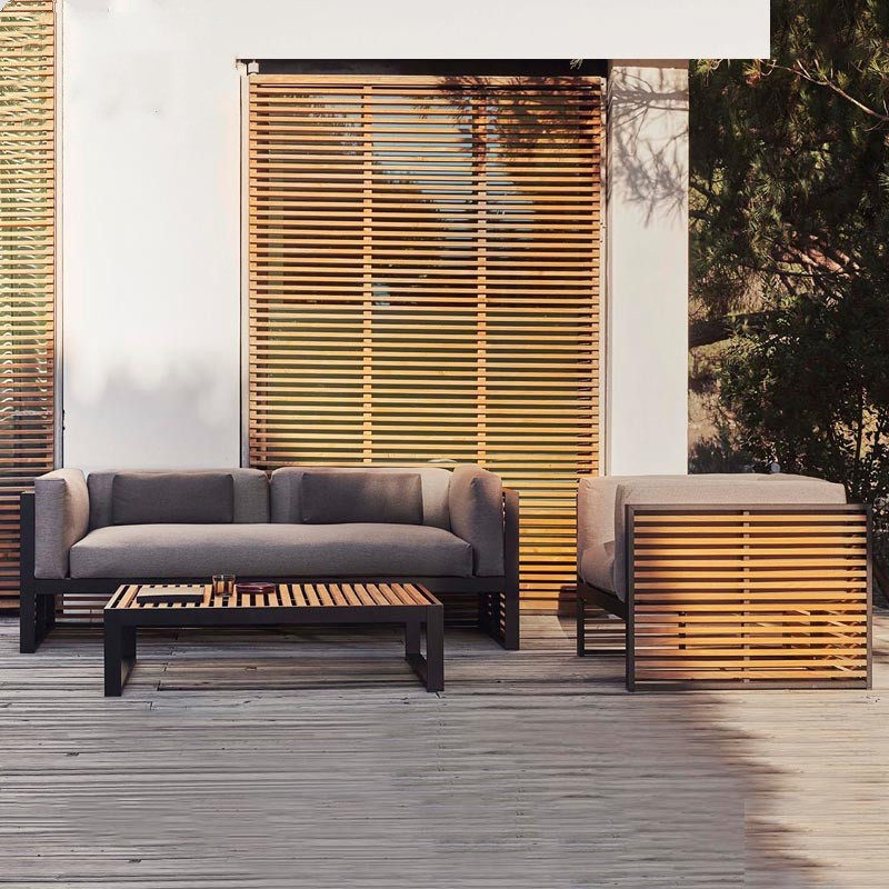 Nordic Outdoor Sofa Living Room Villa New Chinese Nordic Courtyard Garden Outdoor Chair Simple Leisure Furniture