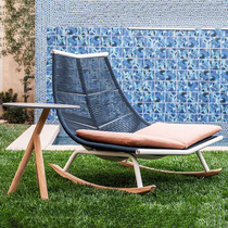 Simply outdoor sofa lazy vine rocking chair three pieces of single-person balcony terrace tea several combined courtyard furniture