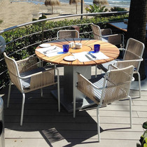 Outdoor furniture tables and chairs garden casual restaurant indoor and outdoor terrace simple balcony vine chair three piece set combination