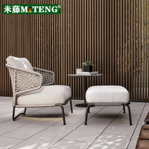 Nordic Outdoor Sofa Furniture Casual Villa Courtyard Terrace Balcony Sofa Tea Couple