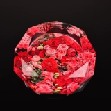 Пепельница хрустальная стеклянная круглое цвет печать розовая гостиная кофейное шоу модные сельские семейные подарок подарки большой европейский