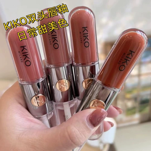 Двусторонний блеск для губ, красный (черный) чай с розой в составе, новая версия, пробник, зеркальный эффект, долговременный эффект