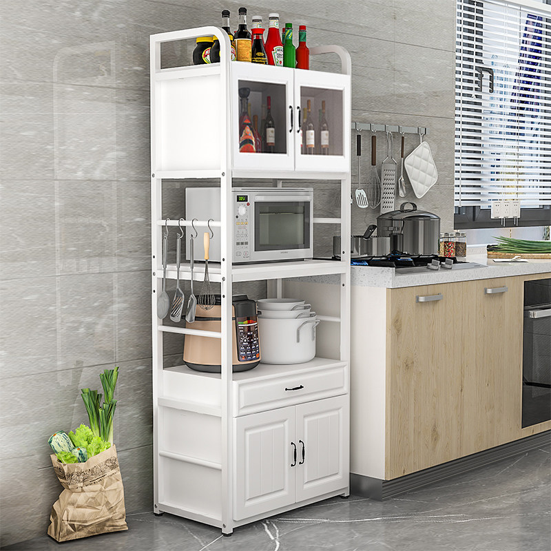 Kitchen shelving floor multilayer containing household microwave oven Oven Oven Rack Multifunction Cabinet Pan with storage rack-Taobao