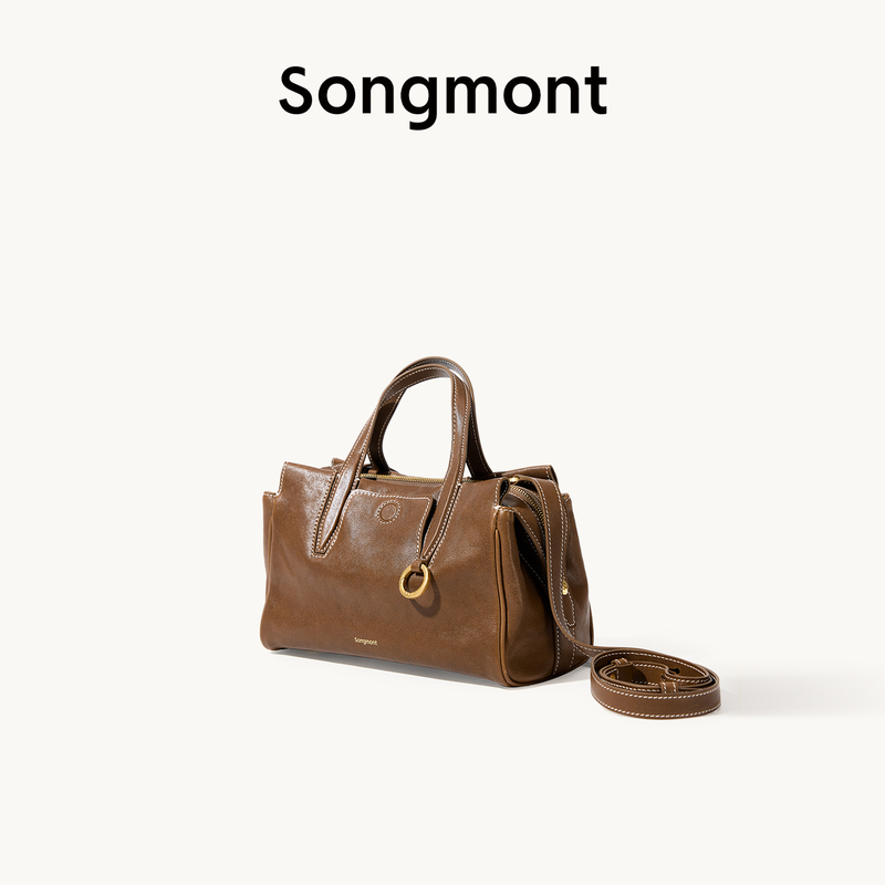 Songmont Yousong Mini Crossbody Bag Unisex Vegetable-Tanned Leather Handbag Boston Bag Songmont Yousong Mini Crossbody Bag Unisex Vegetable-Tanned Leather Handbag Boston Bag