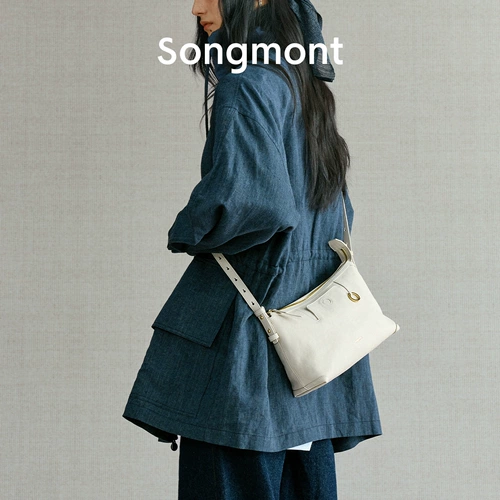 Songmont Кожаная ретро дизайнерская сумка, декоративная отстрочка